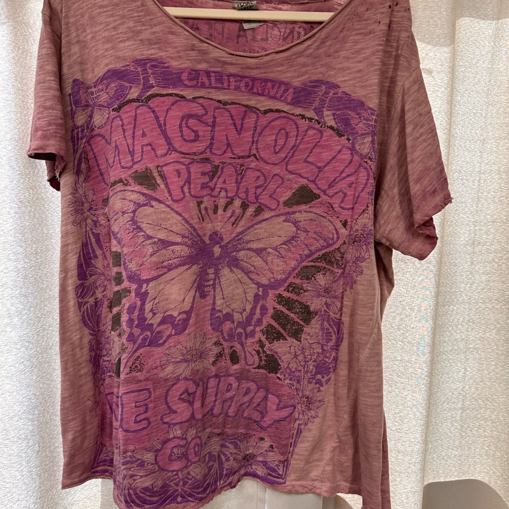 Magnolia Pearl Pink and Purple Butterfly Tee - Picture 4 of 4